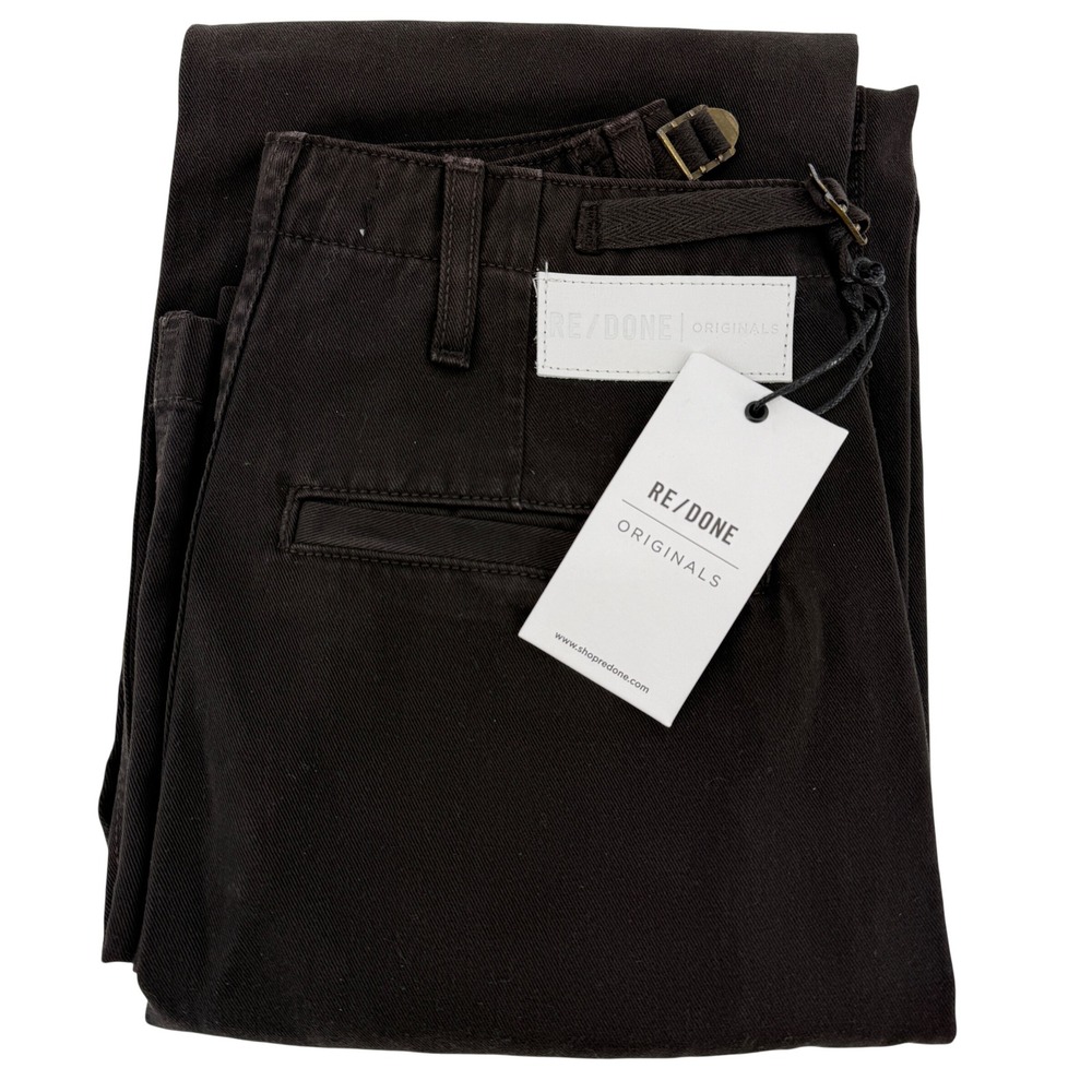 RE/DONE ORIGINALS Cargo Utility Pants Womens‎ Size 24 Washed Black Cotton NWT - Picture 2 of 16